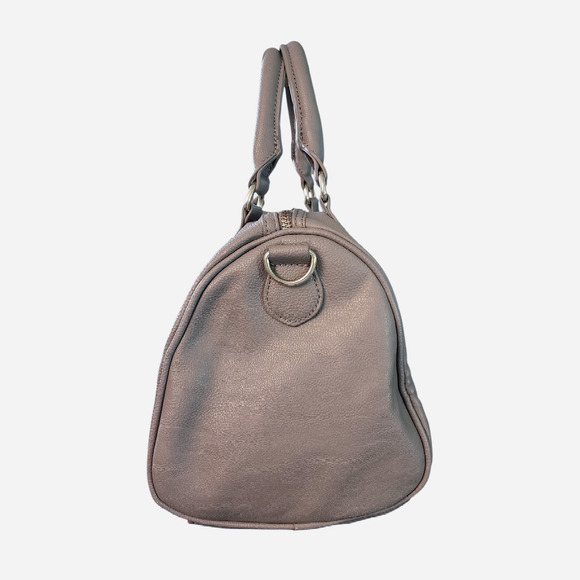 Steve Madden faux leather gray satchel, duffle, shoulder bag. - Picture 3 of 6